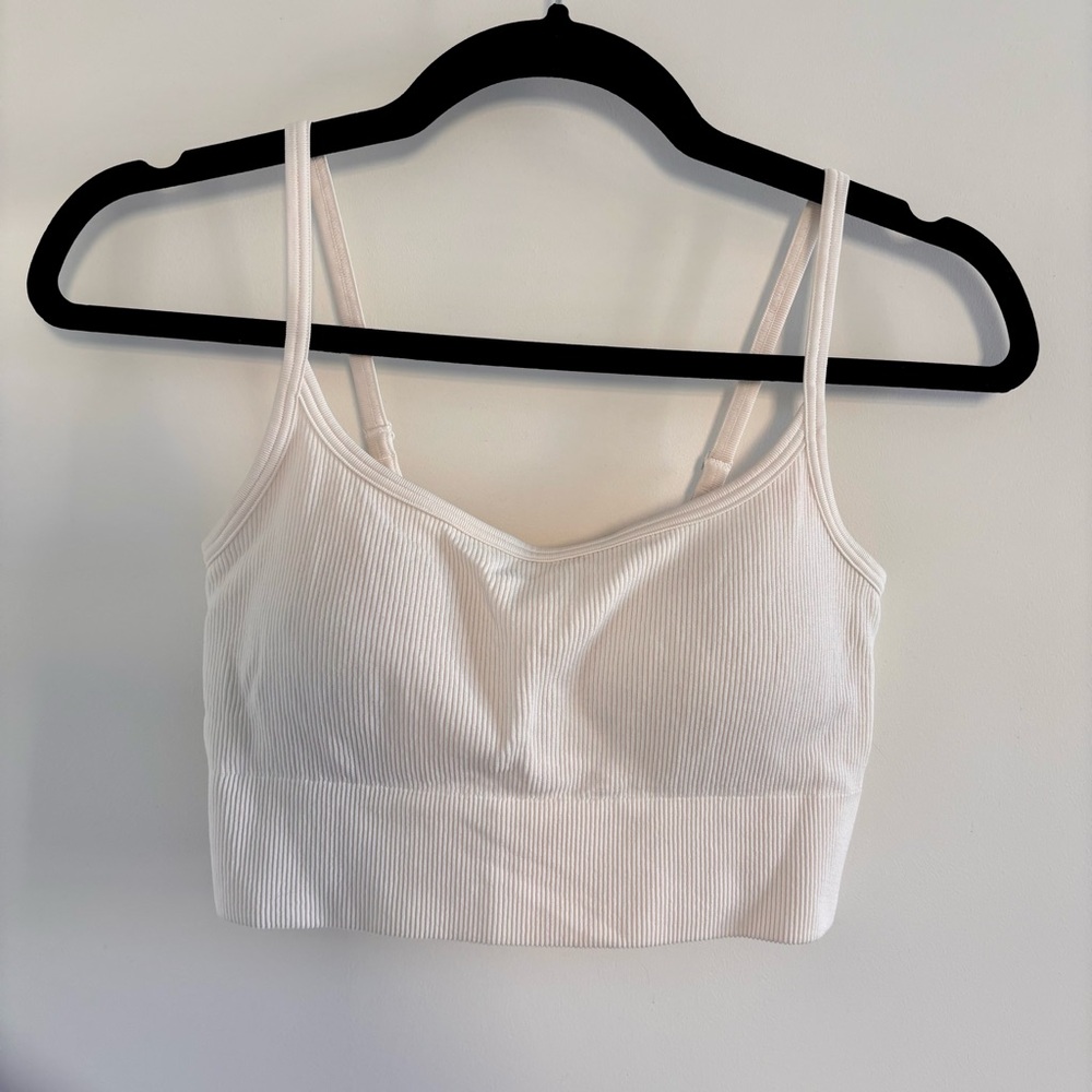 Uniqlo Half Bra Ribbed Camisole - White, S